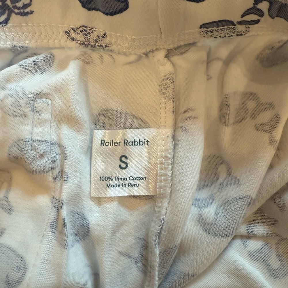 Roller Rabbit Blue and White Cotton Pajama Top